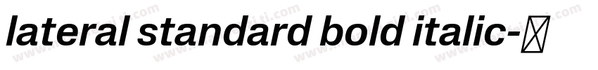 lateral standard bold italic字体转换